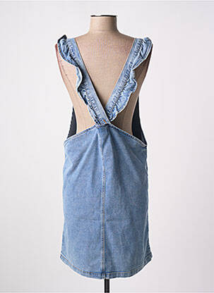 Robe mi-longue coupe cintrée fines bretelles bleu LA PETITE ETOILE femme
