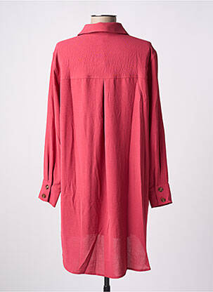 Robe courte coupe fluide manches longues rose GRACE & MILA femme