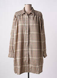 Robe courte manches longues manches longues beige RUE MAZARINE femme