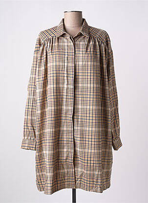 Robe courte manches longues manches longues beige RUE MAZARINE femme