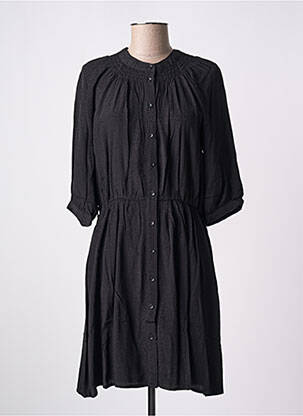 Robe mi-longue coupe fluide manches 3/4 noir RUE MAZARINE femme