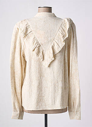 Chemisier coupe droite manches longues beige FRNCH femme