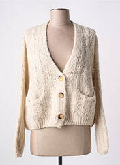 Gilet manches longues beige STUDIO PARISIEN pour femme seconde vue
