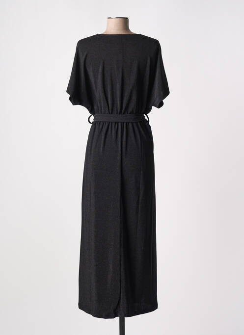 Robe mi-longue manches courtes manches courtes noir GRACE & MILA femme