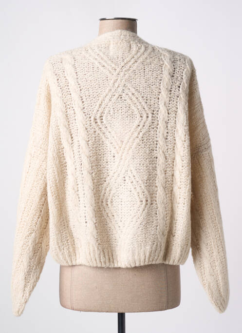 Gilet manches longues beige STUDIO PARISIEN pour femme