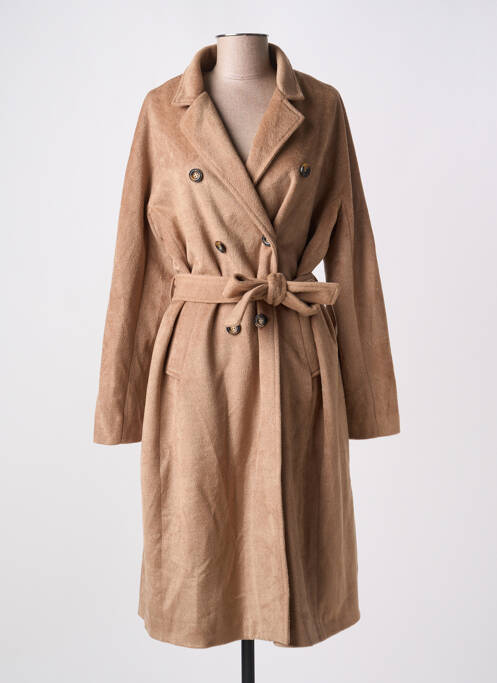 Manteau long beige STUDIO PARISIEN pour femme