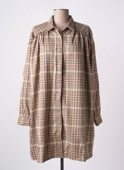 Robe courte beige RUE MAZARINE pour femme