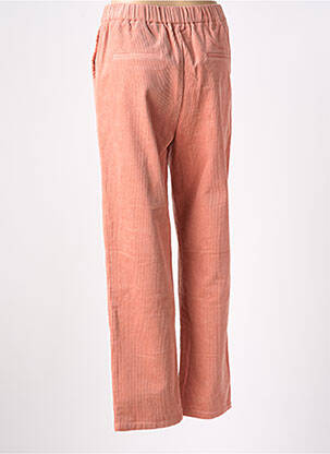 Pantalon droit taille élastique rose FRNCH femme