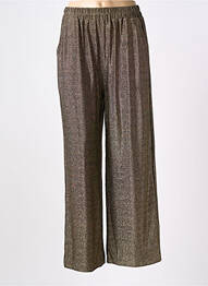 Pantalon flare taille élastique or GRACE & MILA femme