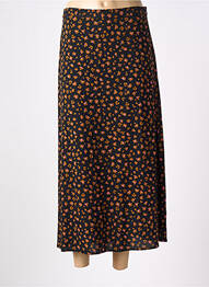 Jupe mi-longue coupe évasée noir DES PETITS HAUTS femme