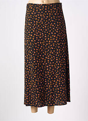 Jupe mi-longue coupe évasée noir DES PETITS HAUTS femme