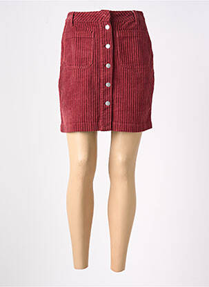 Jupe courte poches rouge LABDIP femme