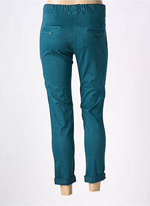 Pantalon 7/8 taille élastique bleu PAKO LITTO femme
