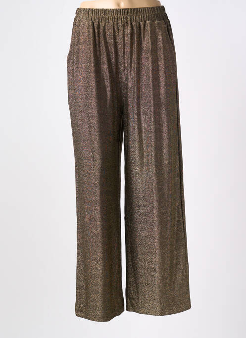 Pantalon flare taille élastique or GRACE & MILA femme