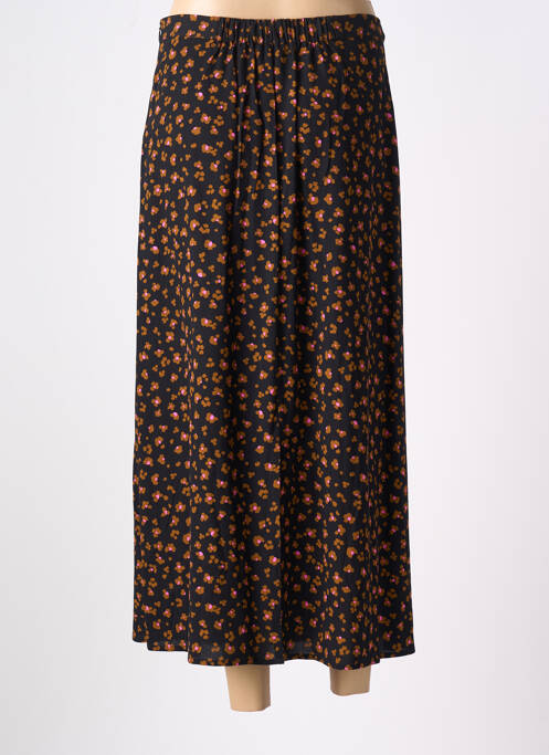 Jupe mi-longue coupe évasée noir DES PETITS HAUTS femme
