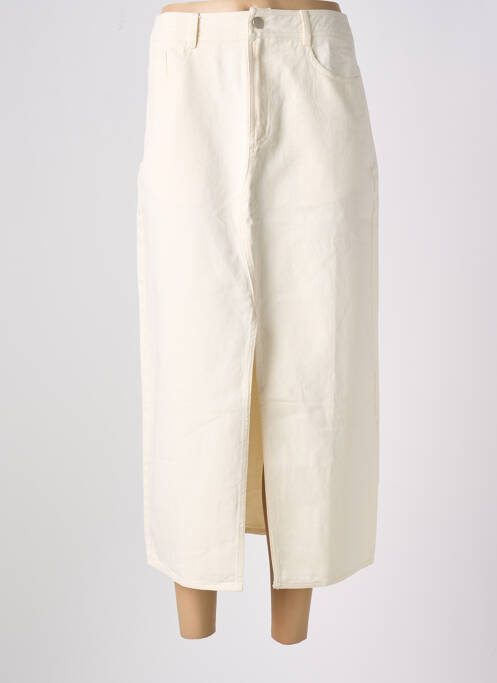 Jupe mi-longue beige GRACE & MILA pour femme