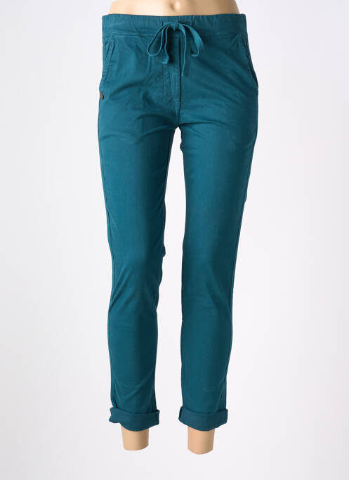 Pantalon 7/8 bleu PAKO LITTO pour femme