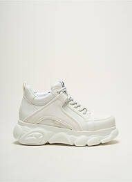 Baskets talon compensé talon de 4 à 6cm blanc BUFFALO femme