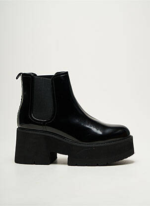 Bottines/boots matière lisse talon de 4 à 6cm noir BUFFALO femme