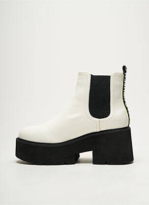Bottines/boots matière lisse talon de 4 à 6cm blanc BUFFALO femme