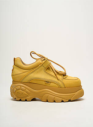 Baskets talon compensé talon de 4 à 6cm jaune BUFFALO femme