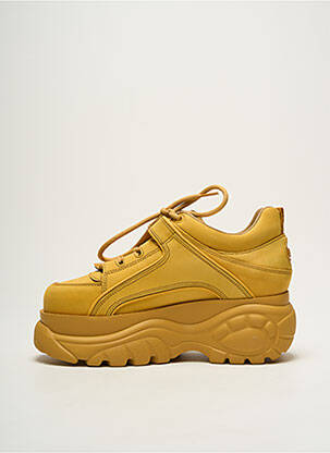 Baskets talon compensé talon de 4 à 6cm jaune BUFFALO femme