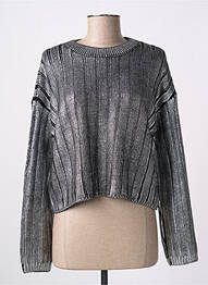 Pull coupe cintrée manches longues gris ONLY femme