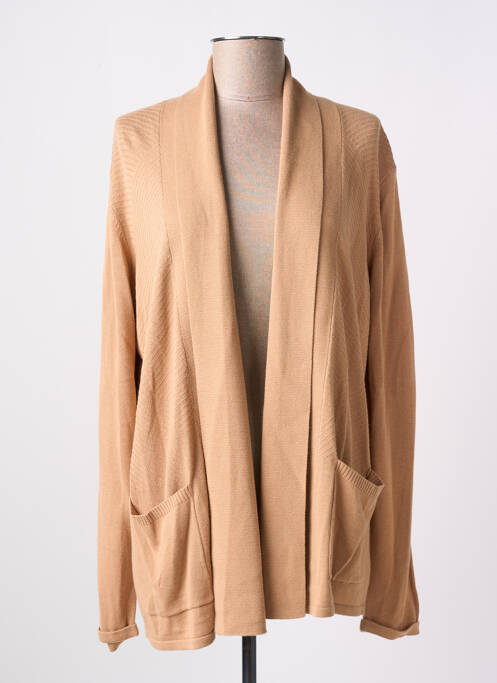 Gilet manches longues marron CHRISTINE LAURE pour femme