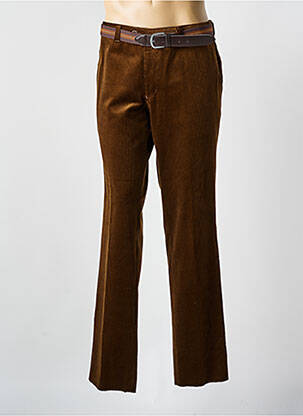 Pantalon droit tissage velours marron LUIGI MORINI homme