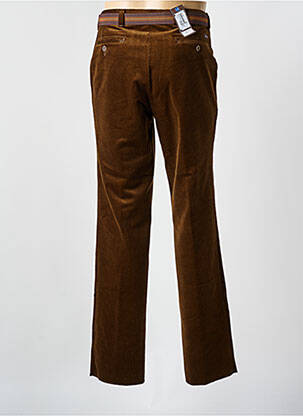 Pantalon droit tissage velours marron LUIGI MORINI homme