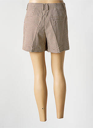 Short fermeture zippée sous rabat avec crochet taille normale marron ONLY femme