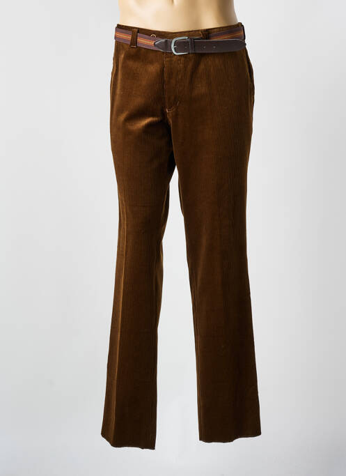 Pantalon droit marron LUIGI MORINI pour homme