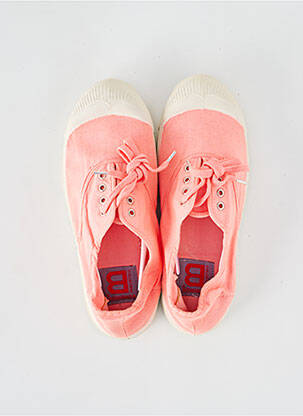 Baskets fermeture lacets talon plat jusqu'à 3cm rose BENSIMON femme