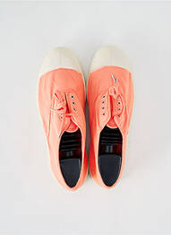 Baskets fermeture lacets talon plat jusqu'à 3cm orange BENSIMON femme