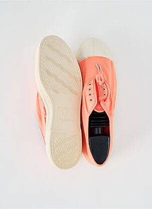 Baskets fermeture lacets talon plat jusqu'à 3cm orange BENSIMON femme
