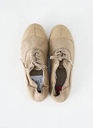 Baskets bout rond talon plat jusqu'à 3cm beige BENSIMON femme