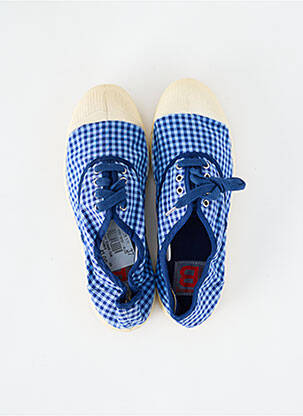 Baskets bout rond talon plat jusqu'à 3cm bleu BENSIMON femme
