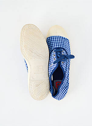 Baskets bout rond talon plat jusqu'à 3cm bleu BENSIMON femme