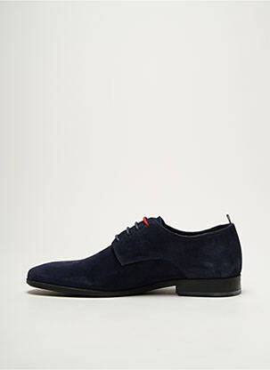 Derbies nubuck talon bas bleu AMBITIOUS homme