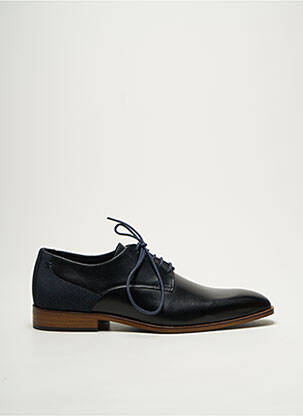 Derbies tissage satiné talon bas bleu AMBITIOUS homme
