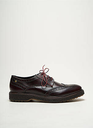 Derbies tissage satiné bout rond violet BASE LONDON homme