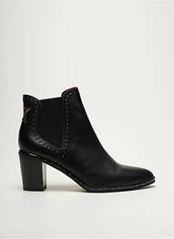 Bottines/boots tissage satiné talon de 4 à 6cm noir MAM'ZELLE femme