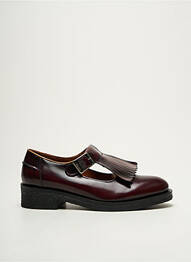 Derbies tissage satiné talon plat jusqu'à 3cm rouge CIRAGE femme