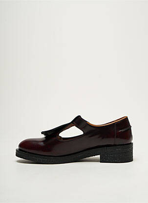 Derbies tissage satiné talon plat jusqu'à 3cm rouge CIRAGE femme