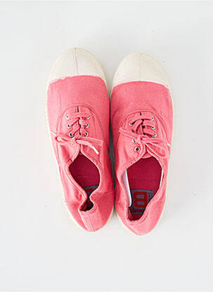 Baskets bout rond talon plat jusqu'à 3cm rose BENSIMON femme