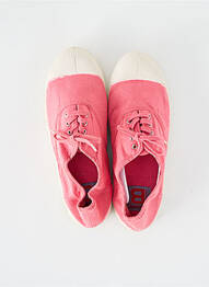 Baskets bout rond talon plat jusqu'à 3cm rose BENSIMON femme