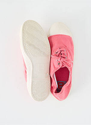Baskets bout rond talon plat jusqu'à 3cm rose BENSIMON femme