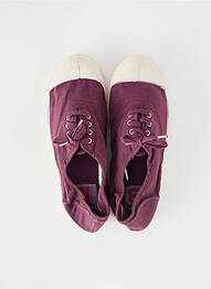 Baskets bout rond talon plat jusqu'à 3cm violet BENSIMON femme