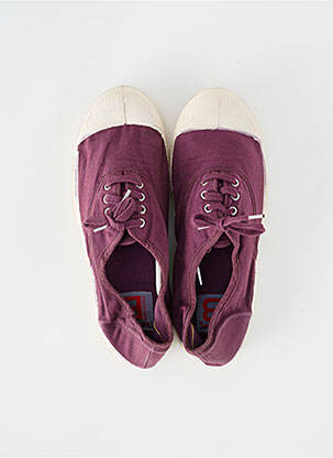 Baskets bout rond talon plat jusqu'à 3cm violet BENSIMON femme
