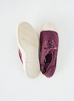 Baskets bout rond talon plat jusqu'à 3cm violet BENSIMON femme